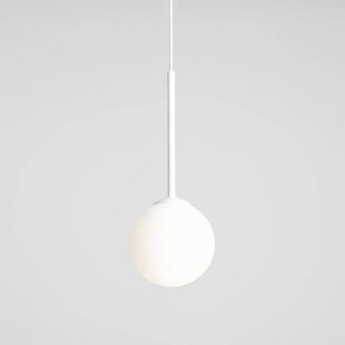 Lampa wisząca szklana kula Bosso Mini biała | Aldex