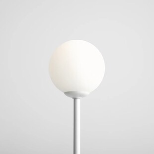 Lampa stołowa szklana kula Pinne biała Aldex - Eleganckie oświetlenie