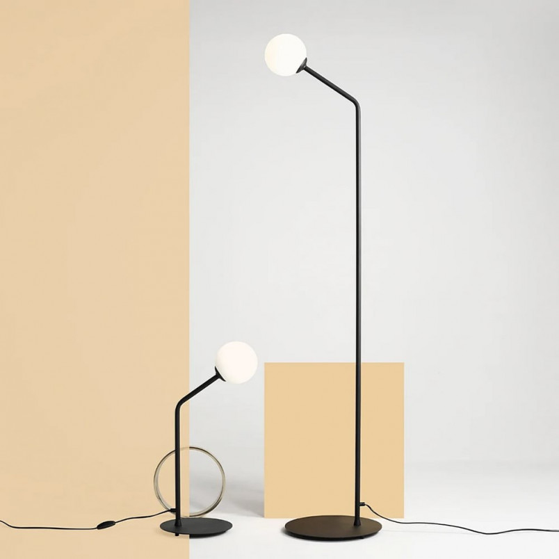 Lampa podłogowa szklana Pure Black | Aldex - Elegancki design