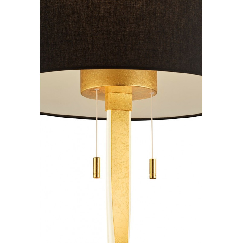 Lampa podłogowa glamour czarno-złota Nandor | Trio