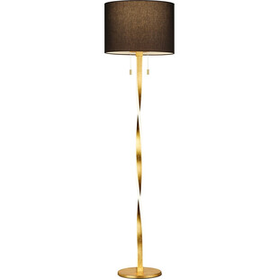 Lampa podłogowa glamour czarno-złota Nandor | Trio