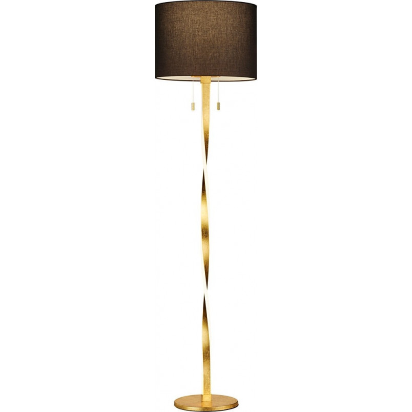 Lampa podłogowa glamour czarno-złota Nandor | Trio