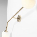 Kinkiet podwójny szklane kule glamour Aldex Pure Gold II - Sklep z lampami