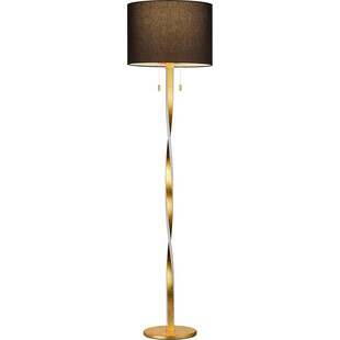 Lampa podłogowa glamour z abażurem Nandor Czarny/Złoty marki Trio