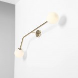 Kinkiet podwójny szklane kule glamour Aldex Pure Gold II - Sklep z lampami