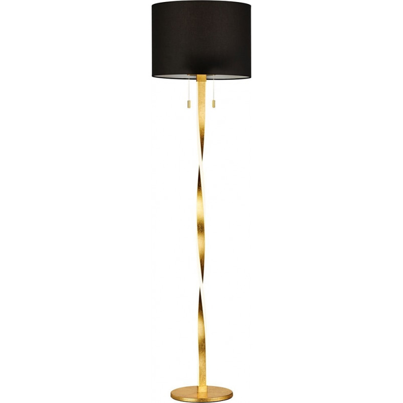Lampa podłogowa glamour czarno-złota Nandor | Trio
