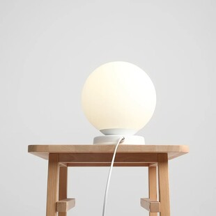 Lampa stołowa szklana Ball White 20 | Aldex - Elegancki design