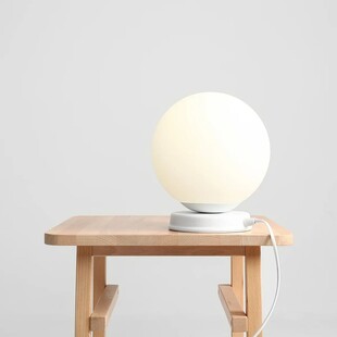 Lampa stołowa szklana Ball White 20 | Aldex - Elegancki design