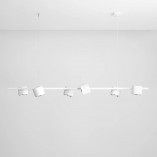 Lampa wisząca 6 punktowa biała Aldex Bot - Eleganckie oświetlenie