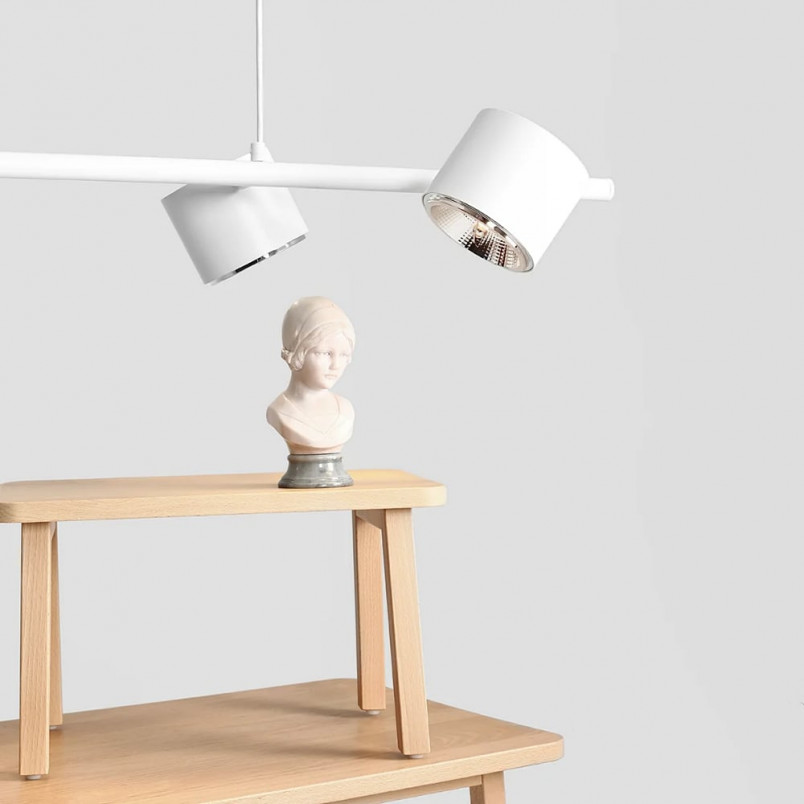 Lampa wisząca 6 punktowa biała Aldex Bot - Eleganckie oświetlenie