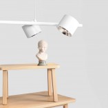 Lampa wisząca 6 punktowa biała Aldex Bot - Eleganckie oświetlenie