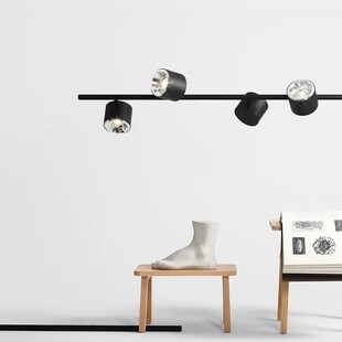 Lampa wisząca czarna 6 punktów Aldex Bot | Nowoczesne oświetlenie
