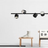 Lampa wisząca czarna 6 punktów Aldex Bot | Nowoczesne oświetlenie
