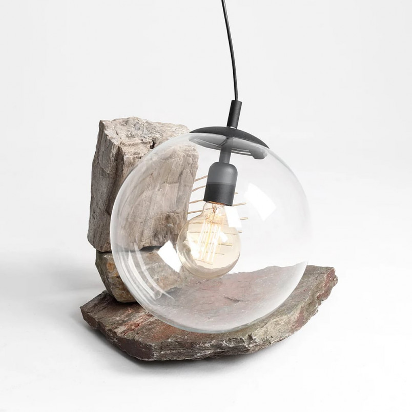Lampa wisząca szklana kula Globus 30cm - Aldex | Elegancki Design