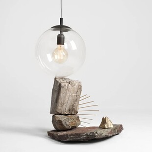 Lampa wisząca szklana kula Globus 30cm - Aldex | Elegancki Design