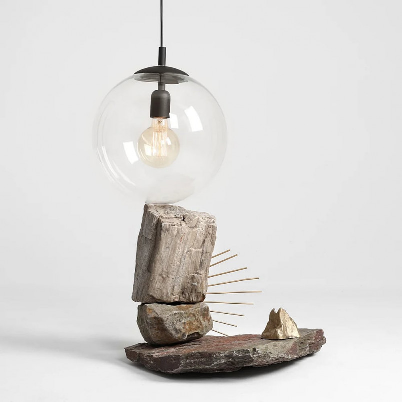 Lampa wisząca szklana kula Globus 30cm - Aldex | Elegancki Design