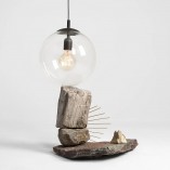 Lampa wisząca szklana kula Globus 30cm - Aldex | Elegancki Design