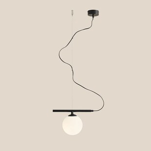 Lampa wisząca Beryl Glass - Aldex | Szkło, Biało-Czarna