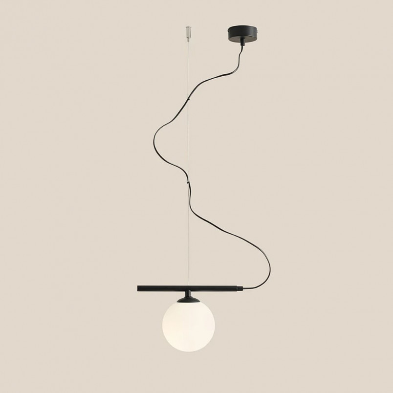 Lampa wisząca Beryl Glass - Aldex | Szkło, Biało-Czarna