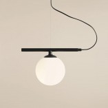 Lampa wisząca Beryl Glass - Aldex | Szkło, Biało-Czarna