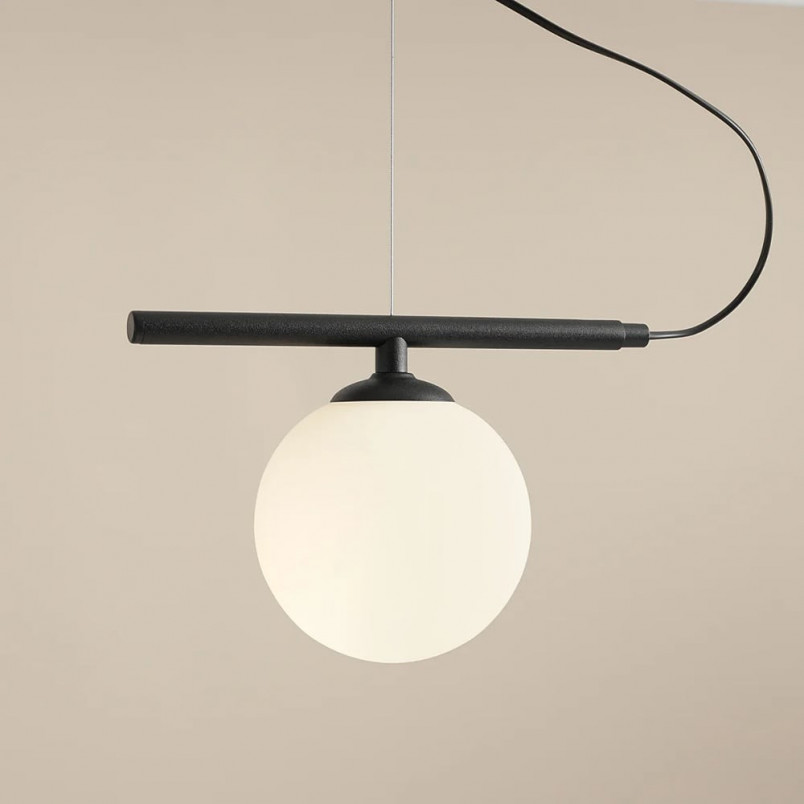 Lampa wisząca Beryl Glass - Aldex | Szkło, Biało-Czarna