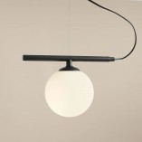 Lampa wisząca Beryl Glass - Aldex | Szkło, Biało-Czarna