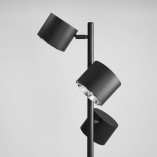 Lampa podłogowa czarna Aldex Bot | 3 klosze, regulowana