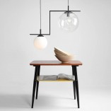 Lampa wisząca Aldex Zac Black II - Szkło, 2 punkty | Sklep z lampami