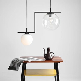 Lampa wisząca Aldex Zac Black II - Szkło, 2 punkty | Sklep z lampami