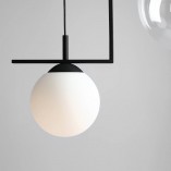 Lampa wisząca Aldex Zac Black II - Szkło, 2 punkty | Sklep z lampami