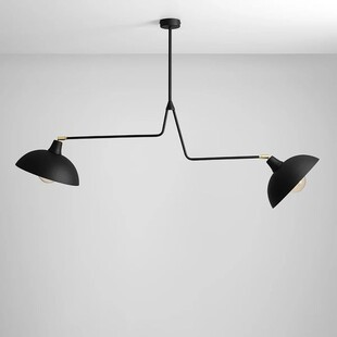 Lampa sufitowa podwójna industrialna Espace czarno-złota marki Aldex