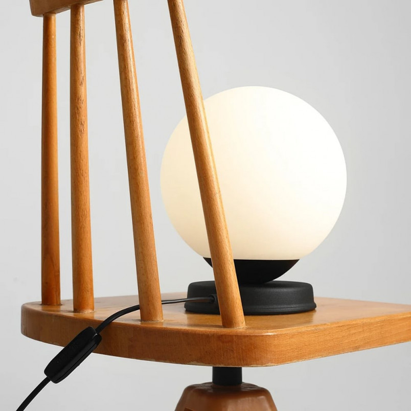 Lampa stołowa szklana Ball Black 20 | Aldex - Eleganckie oświetlenie