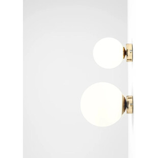 Kinkiet Glamour Ball Gold Aldex | Szkło Biało-Złoty 20cm