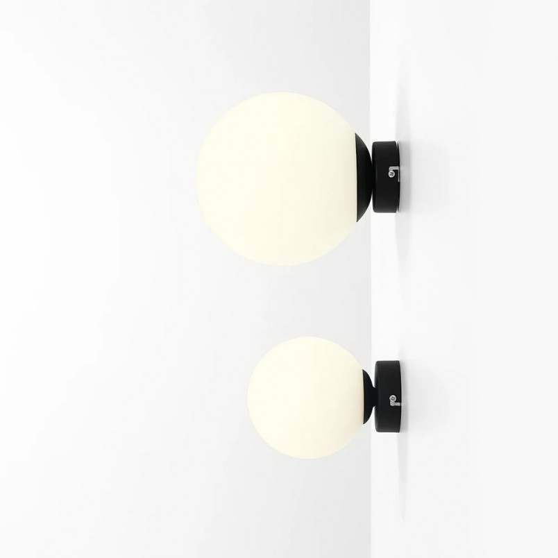 Kinkiet szklany Aldex Ball Black | Elegancki design