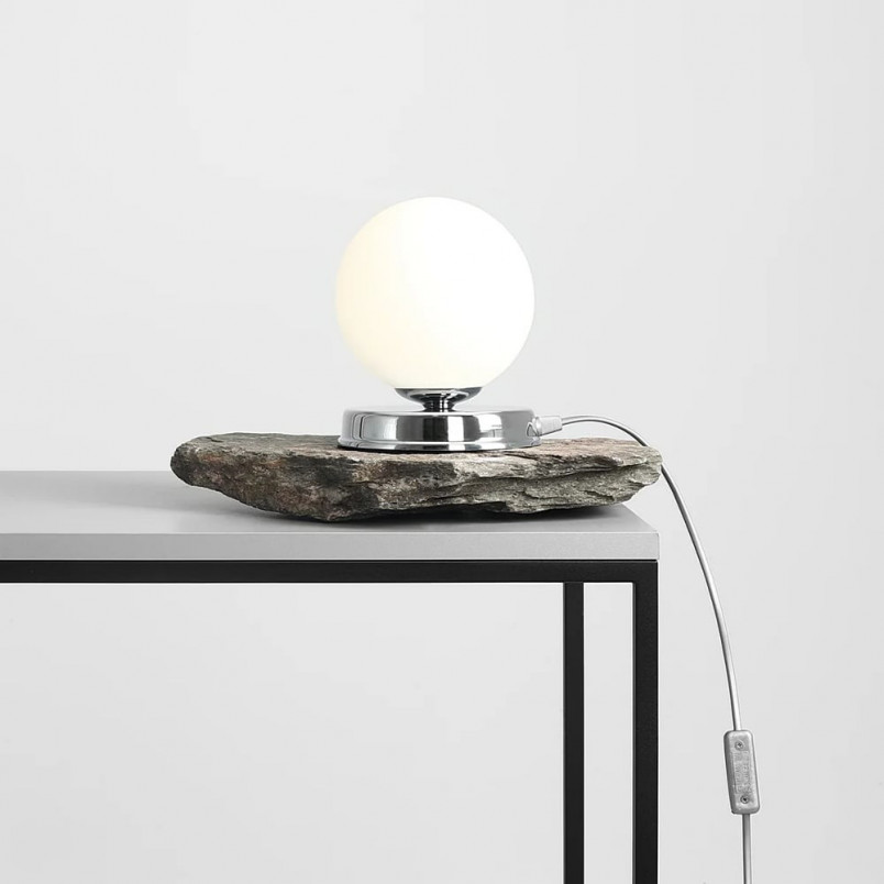 Lampa stołowa szklana Ball Chrome 14 - Aldex | Elegancki design