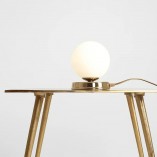 Lampa stołowa Ball Gold 14 - Aldex, biało-złota, szklana