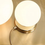 Lampa stołowa szklana Ball Gold 20 biało-złota | Aldex