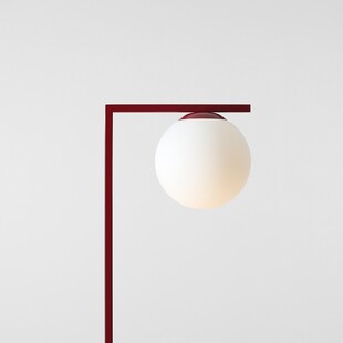 Lampa podłogowa szklana kula Zac Red Wine | Aldex