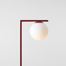 Lampa podłogowa szklana kula Zac Red Wine | Aldex