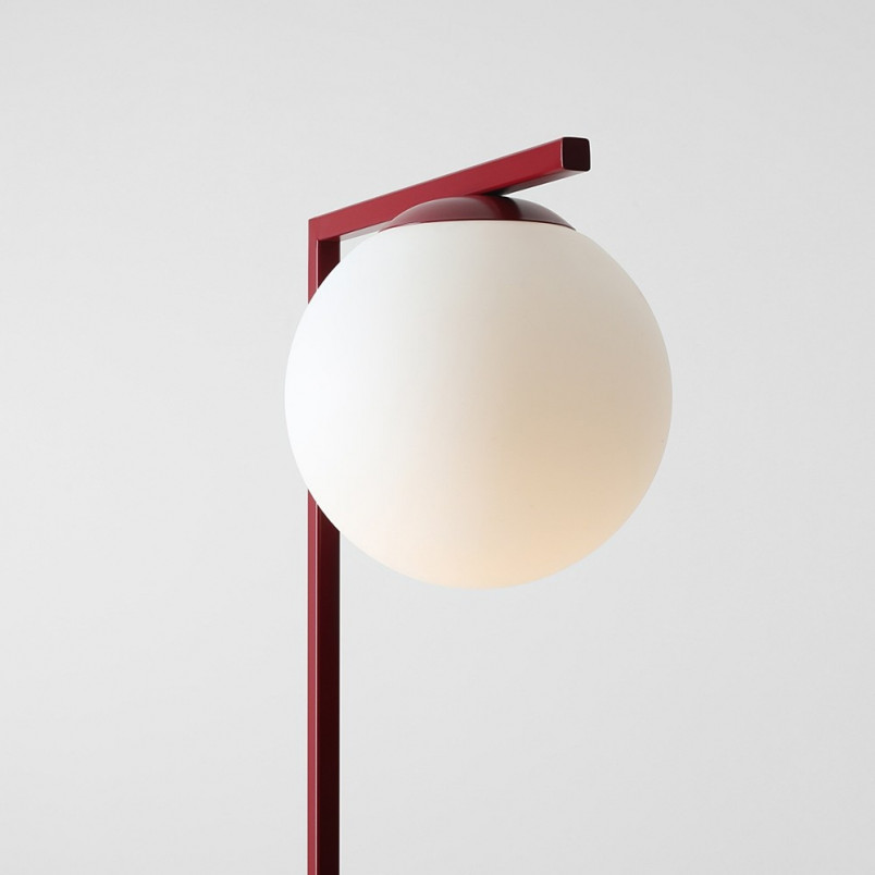 Lampa podłogowa szklana kula Zac Red Wine | Aldex