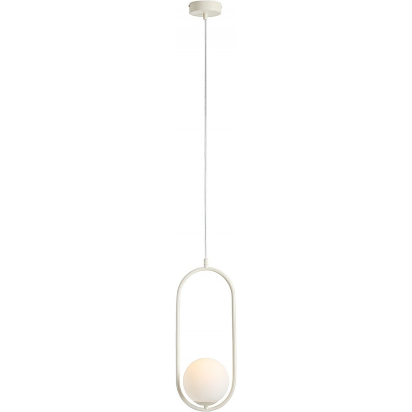 Lampa wisząca Riva Cream Aldex - Szklana kula, designerski styl