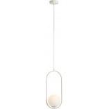 Lampa wisząca Riva Cream Aldex - Szklana kula, designerski styl