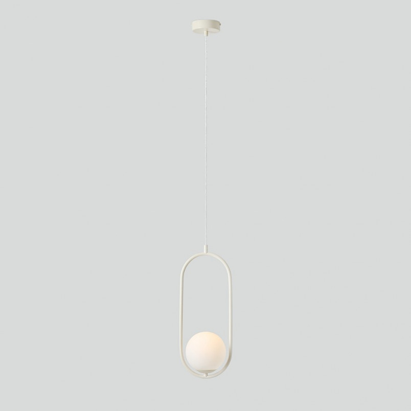 Lampa wisząca Riva Cream Aldex - Szklana kula, designerski styl