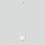 Lampa wisząca Riva Cream Aldex - Szklana kula, designerski styl