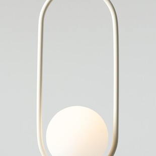 Lampa wisząca Riva Cream Aldex - Szklana kula, designerski styl