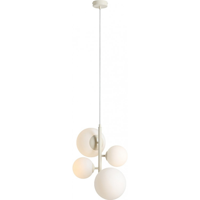 Lampa wisząca Bloom Aldex | 4 szklane kule | Biało-kremowa