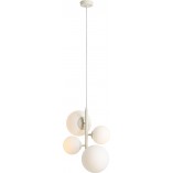 Lampa wisząca Bloom Aldex | 4 szklane kule | Biało-kremowa