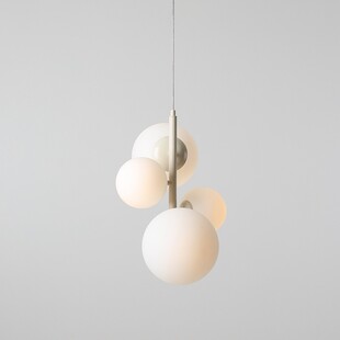 Lampa wisząca Bloom Aldex | 4 szklane kule | Biało-kremowa