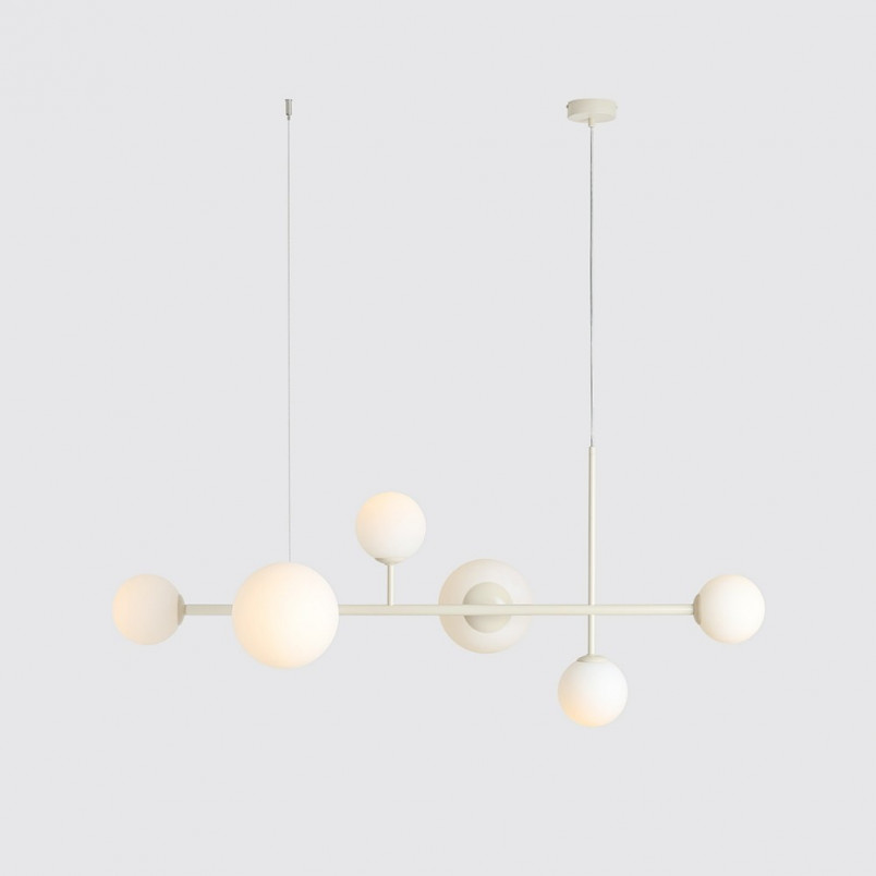 Lampa wisząca Dione VI - Szklane kule biało-kremowe Aldex | Kup teraz!
