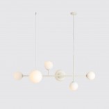 Lampa wisząca Dione VI - Szklane kule biało-kremowe Aldex | Kup teraz!